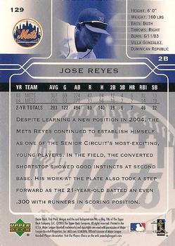2005 Upper Deck First Pitch #129 Jose Reyes Back