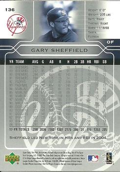 2005 Upper Deck First Pitch #136 Gary Sheffield Back