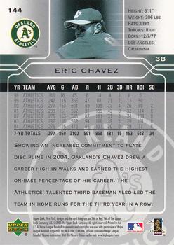 2005 Upper Deck First Pitch #144 Eric Chavez Back