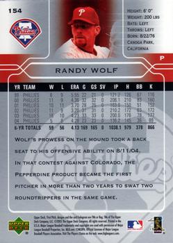 2005 Upper Deck First Pitch #154 Randy Wolf Back