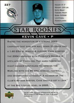2005 Upper Deck First Pitch #227 Kevin Cave Back