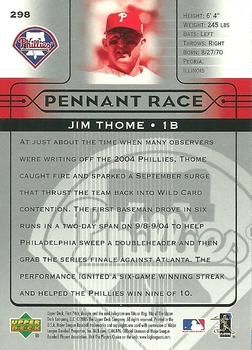 2005 Upper Deck First Pitch #298 Jim Thome Back