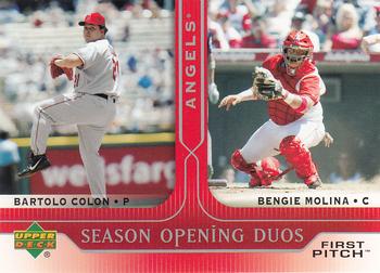 2005 Upper Deck First Pitch #321 Bartolo Colon / Bengie Molina Front