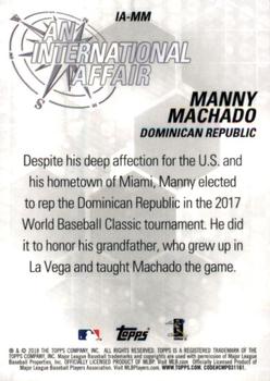 2018 Topps Chrome Update - An International Affair #IA-MM Manny Machado Back