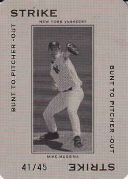 2005 Donruss Throwback Threads - Polo Grounds 45 STRIKE Bunt #PG-18 Mike Mussina Front