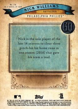 2019 Topps Gypsy Queen #70 Nick Williams Back