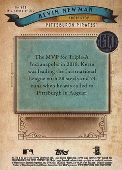 2019 Topps Gypsy Queen #218 Kevin Newman Back