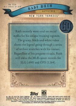 2019 Topps Gypsy Queen #320 Babe Ruth Back