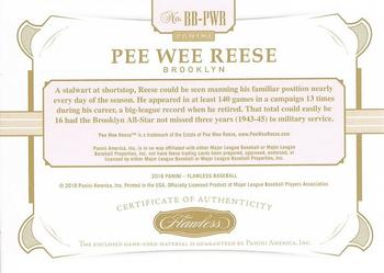 2018 Panini Flawless - Bat Barrels #BB-PWR Pee Wee Reese Back