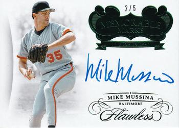2018 Panini Flawless - Memorable Marks Emerald #MM-MI Mike Mussina Front