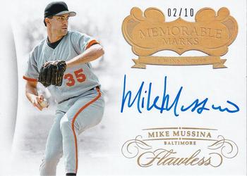 2018 Panini Flawless - Memorable Marks Gold #MM-MI Mike Mussina Front