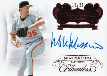 2018 Panini Flawless - Memorable Marks Ruby #MM-MI Mike Mussina Front