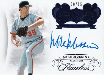 2018 Panini Flawless - Memorable Marks Sapphire #MM-MI Mike Mussina Front