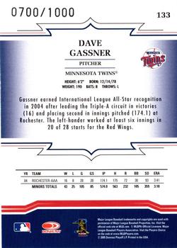 2005 Donruss Throwback Threads - Signature Marks #133 Dave Gassner Back