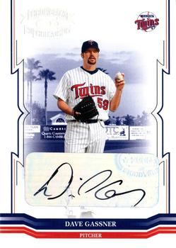 2005 Donruss Throwback Threads - Signature Marks #133 Dave Gassner Front