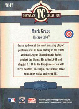 2005 Donruss Throwback Threads - Throwback Collection #TC-17 Mark Grace Back