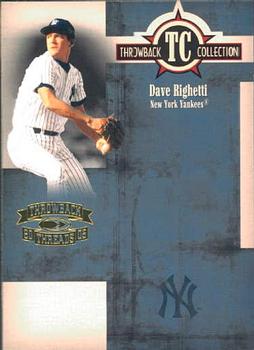 2005 Donruss Throwback Threads - Throwback Collection #TC-19 Dave Righetti Front
