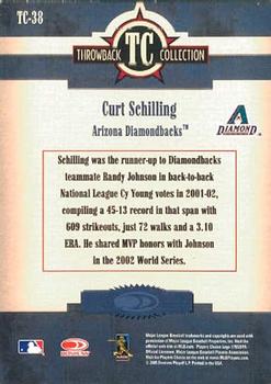 2005 Donruss Throwback Threads - Throwback Collection #TC-38 Curt Schilling Back