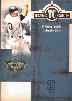 2005 Donruss Throwback Threads - Throwback Collection #TC-41 Orlando Cepeda Front