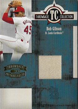 2005 Donruss Throwback Threads - Throwback Collection Material #TC-45 Bob Gibson Front