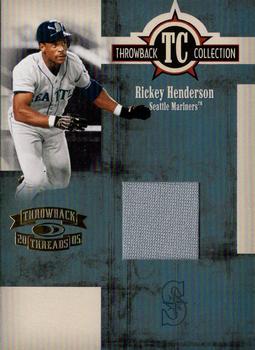 2005 Donruss Throwback Threads - Throwback Collection Material #TC-46 Rickey Henderson Front