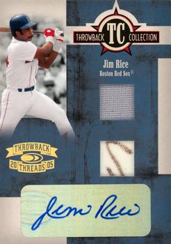 2005 Donruss Throwback Threads - Throwback Collection Signature Material Combo Prime #TC-62 Jim Rice Front