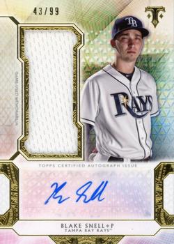 2018 Topps Triple Threads - Single Autograph Jumbo Relics #UAJR-BS Blake Snell Front