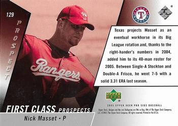 2005 Upper Deck Pro Sigs #129 Nick Masset Back