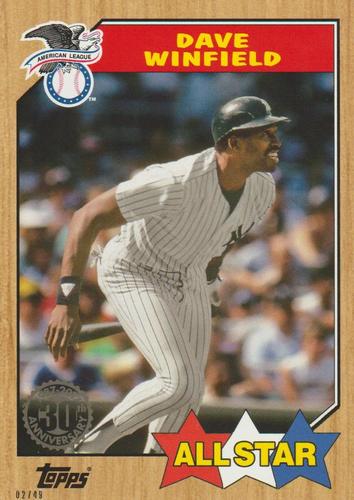 2017 Topps 1987 Topps Baseball 30th Anniversary 5x7 #87-163 Dave Winfield Front