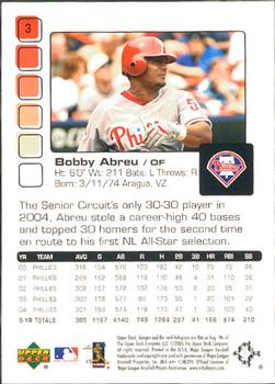 2005 Upper Deck Pros & Prospects #3 Bobby Abreu Back