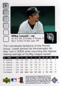 2005 Upper Deck Pros & Prospects #4 Mike Lowell Back