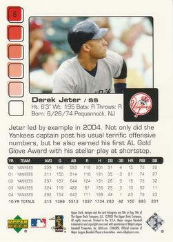 2005 Upper Deck Pros & Prospects #6 Derek Jeter Back