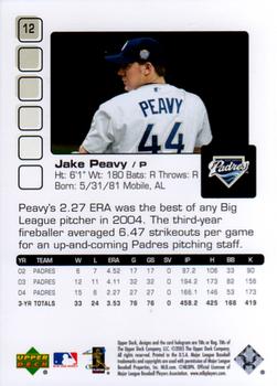 2005 Upper Deck Pros & Prospects #12 Jake Peavy Back