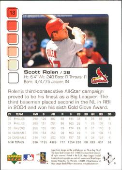 2005 Upper Deck Pros & Prospects #18 Scott Rolen Back