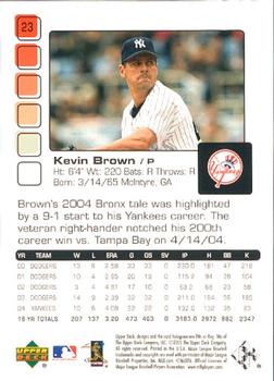2005 Upper Deck Pros & Prospects #23 Kevin Brown Back