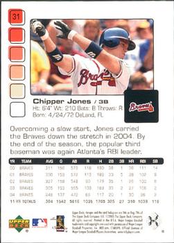 2005 Upper Deck Pros & Prospects #31 Chipper Jones Back