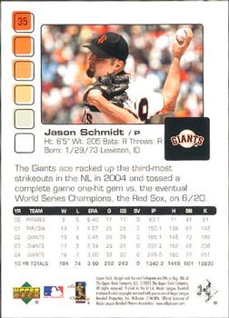 2005 Upper Deck Pros & Prospects #35 Jason Schmidt Back