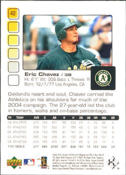 2005 Upper Deck Pros & Prospects #42 Eric Chavez Back