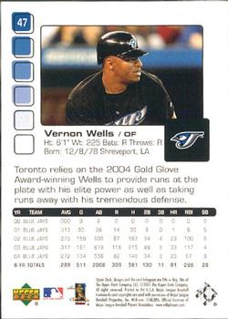2005 Upper Deck Pros & Prospects #47 Vernon Wells Back