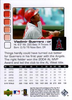 2005 Upper Deck Pros & Prospects #86 Vladimir Guerrero Back