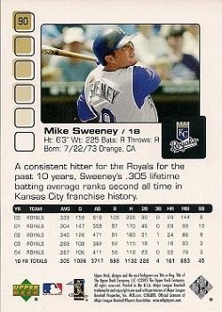 2005 Upper Deck Pros & Prospects #90 Mike Sweeney Back
