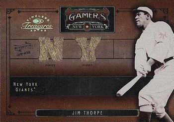 2005 Donruss Timeless Treasures - Gamers NY #G-1 Jim Thorpe Front