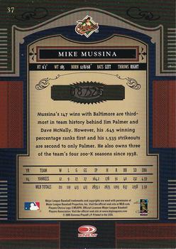 2005 Donruss Timeless Treasures - Gold #37 Mike Mussina Back