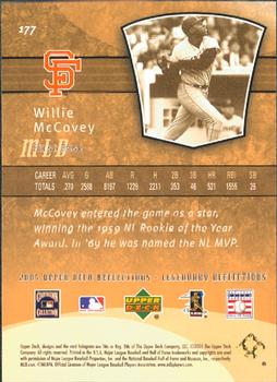 2005 Upper Deck Reflections #177 Willie McCovey Back