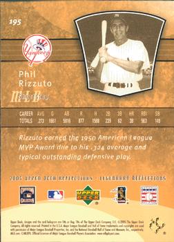 2005 Upper Deck Reflections #195 Phil Rizzuto Back