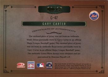 2005 Donruss Timeless Treasures - Home Road Gamers Signature Duos #G-47 Gary Carter Back