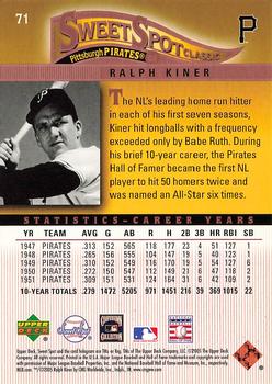 2005 Upper Deck Sweet Spot Classic #71 Ralph Kiner Back