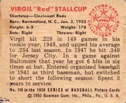 1950 Bowman #116 Virgil 