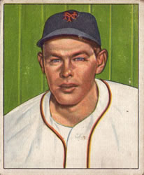 1950 Bowman #118 Clint Hartung Front