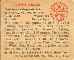 1950 Bowman #146 Floyd Baker Back